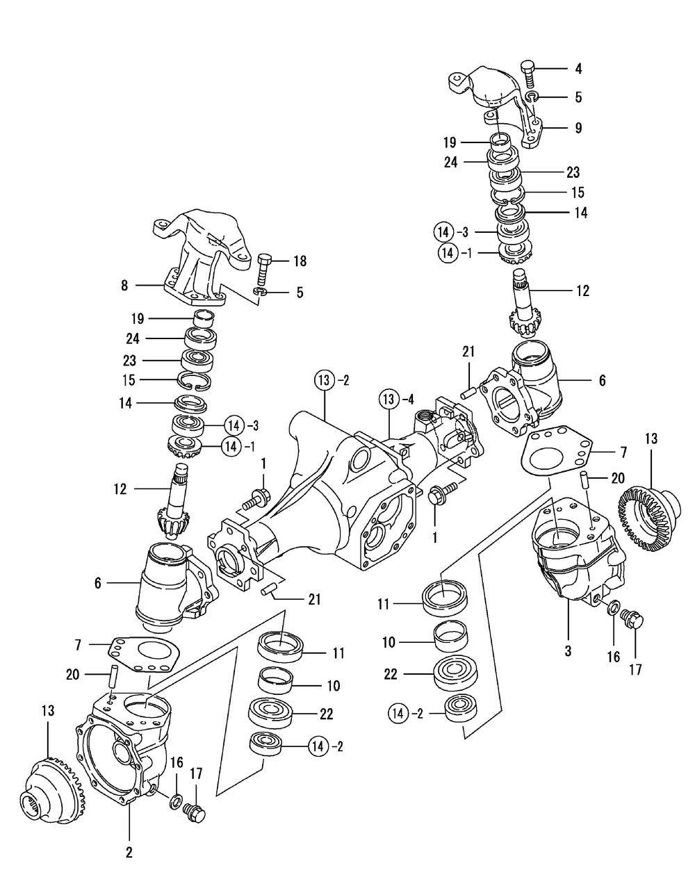 Front Gear Case Diagram and Parts List for SX3100 54ALB4S727-54ALB4SW727-54ALB4SX727-54ALB4SY727-54ALB4SZ727-54AMB4S727-54AMB4SW727-54AMB4SX727-54AMB4SY727-54AMB4SZ727 Cub Cadet Lawn Tractor